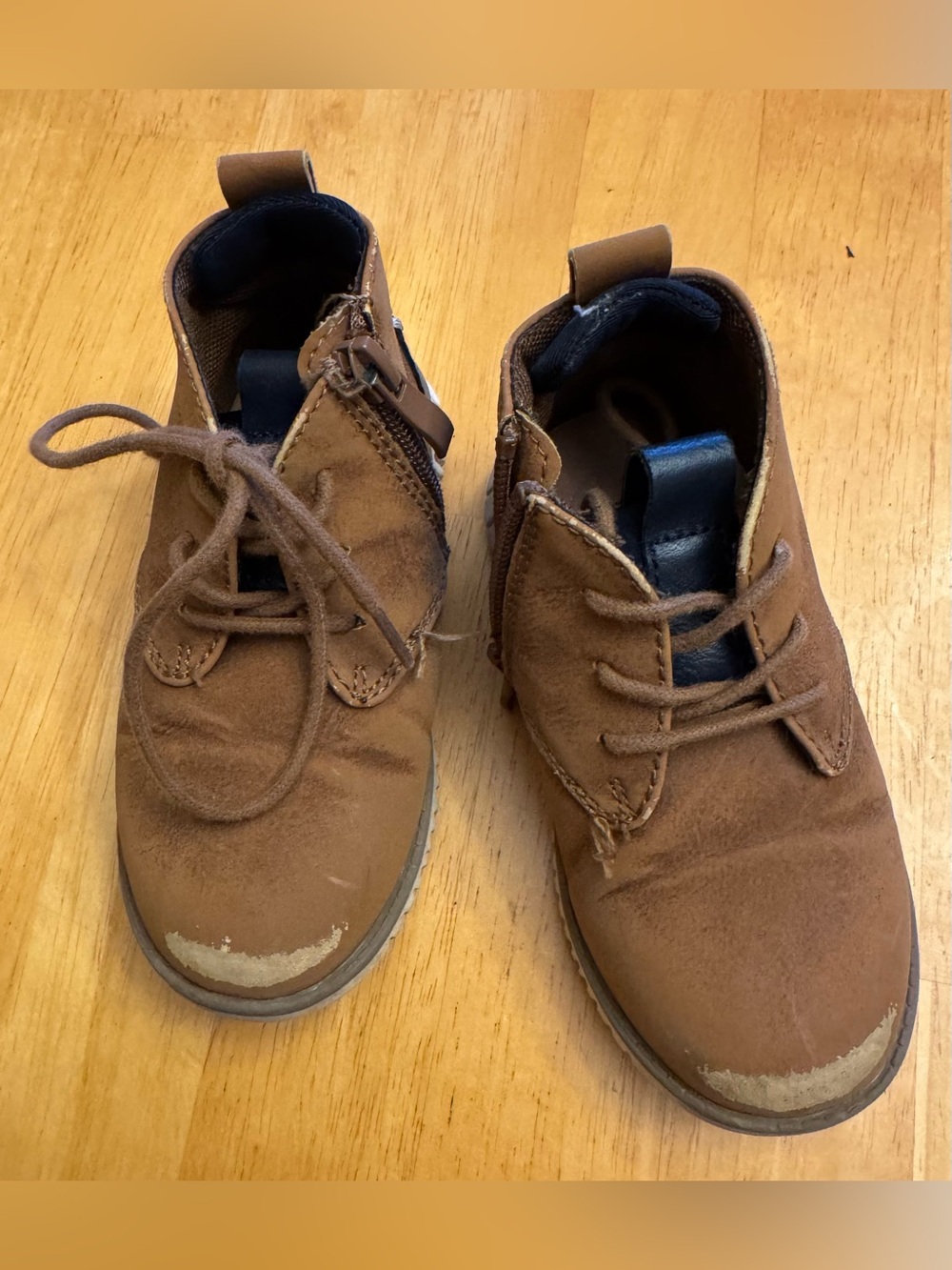 Kids Suede Lace-Up Ankle Boots in Brown